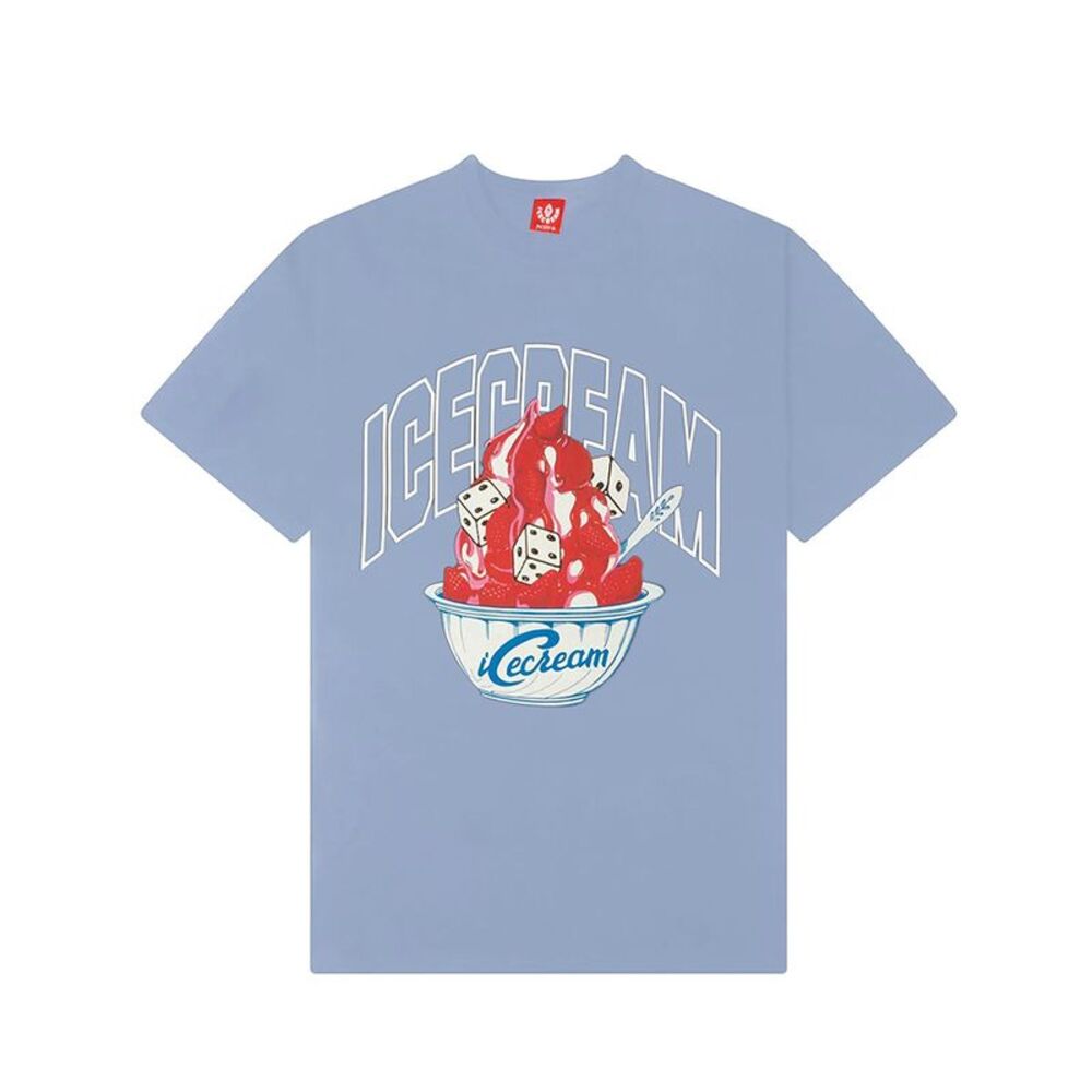 Icecream Crew Neck T-Shirt Dice Mens Blue 2207